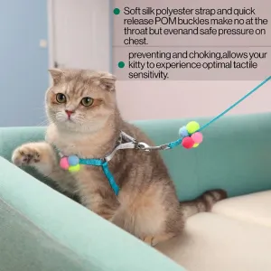 Adjustable Cat Harness and Leash Small Dog Vest Lead Puppy Kitten Collar Pet Harness Belt Cats Collar Leash Goods Accessories