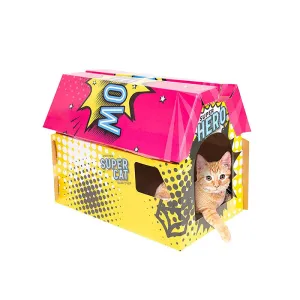FOFOS Comic House Cat Scratcher