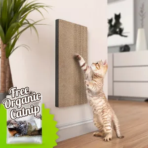 Katwall Wall Scratching Post with Free Silvervine Catnip, Charcoal Black (1 unit left!)